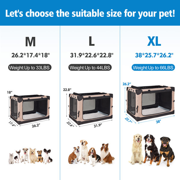 Dog crate size sales guide